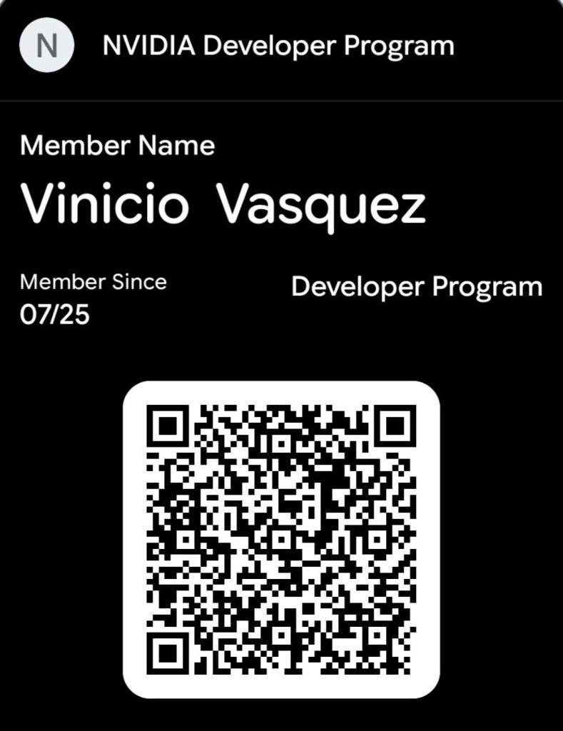 Credencial NVIDIA Developer Program